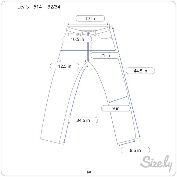 Levi's Straight Jeans 32/34 - Picture 5 of 5